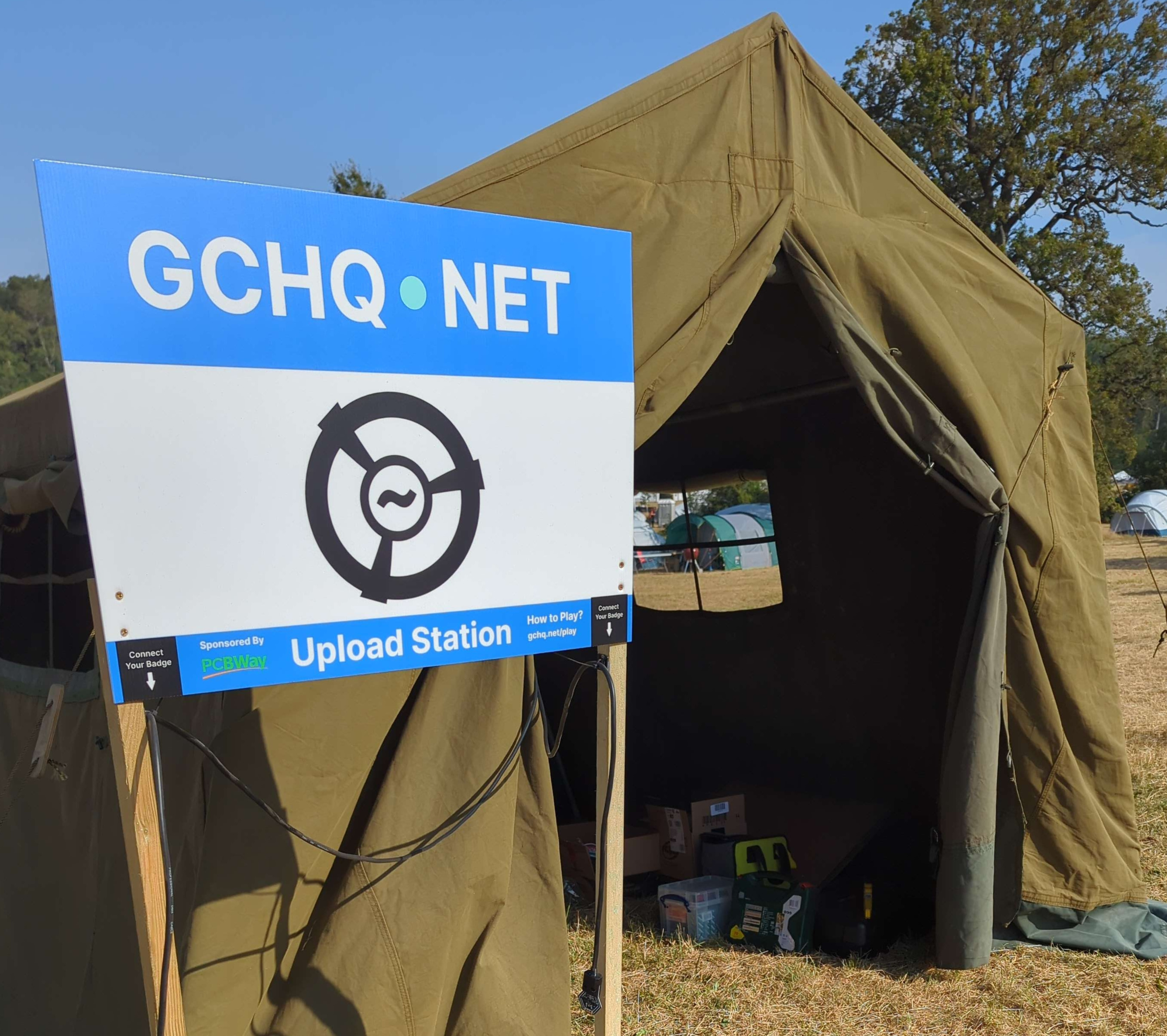 GCHQ.NET upload station tent